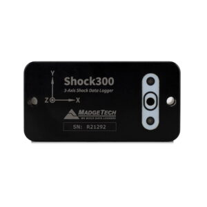 MadgeTech Shock300, tri-axial, stand-alone, compact shock data logger with three built-in acceleration ranges.