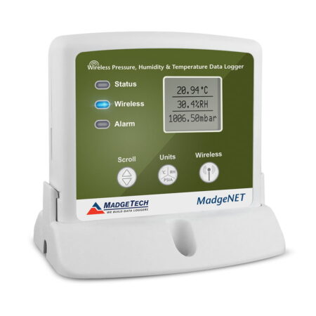 MadgeTech RFPRHTemp2000A wireless temperature humidity and pressure data logger is ideal for monitoring and maintaining critical conditions.