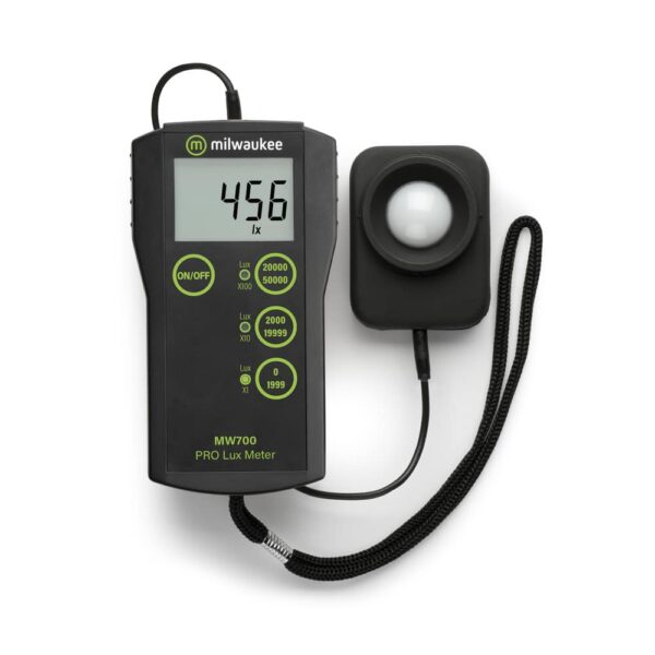 Milwaukee MW700 Lux Meter designed to perform light measurements from 0 to 50000 Lux.