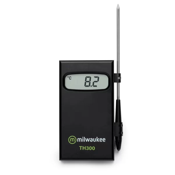 Milwaukee Instruments TH300 Digital Thermometer with Stainless Steel Probe and 1 meter cable.