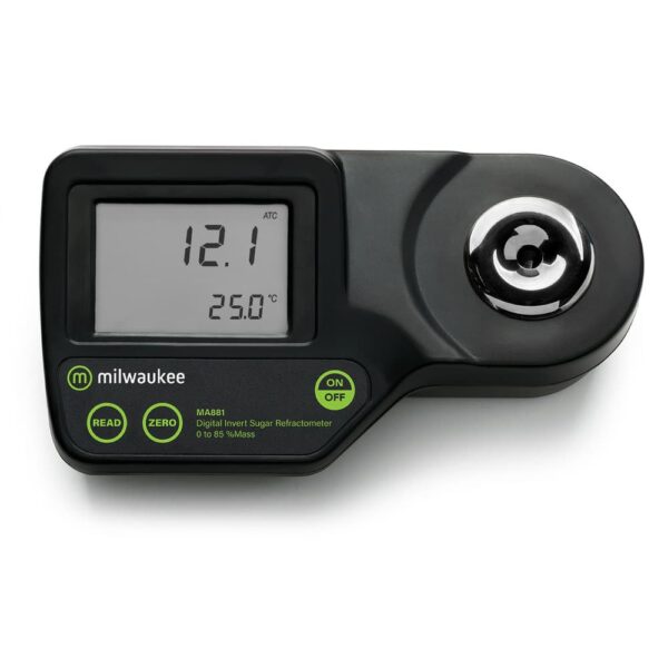 Milwaukee Instruments MA881 digital invert sugar refractometer is ideal for food and beverage professionals.