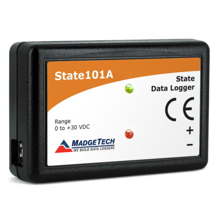 MadgeTech State101A is a compact, state data logger that monitors and records the occurrence, duration and status of predetermined events by measuring changes in voltage.