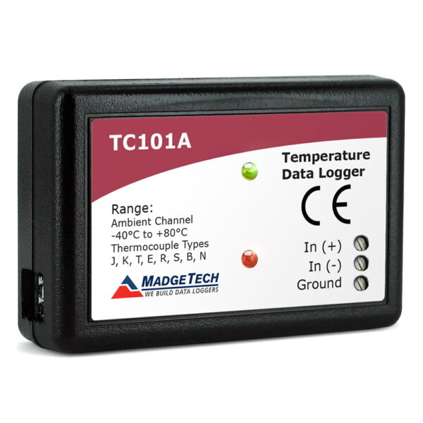 MadgeTech TC101A Temperature logger with probe for thermocouples.