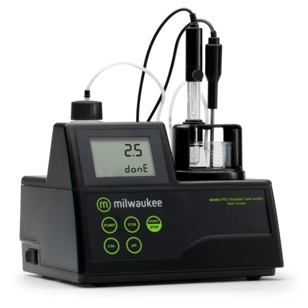 Milwaukee MI456 PRO Mini Titrator for total acidity in Wine with Range: 0 to 400 ppm SO2.
