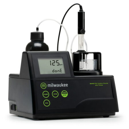 Milwaukee Instruments mini titrator Mi455 for wine analysis.