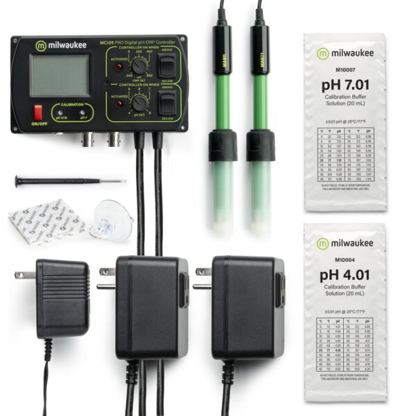 Milwaukee Instruments MC125 comes complete with probea, calibration sachet and power pack.