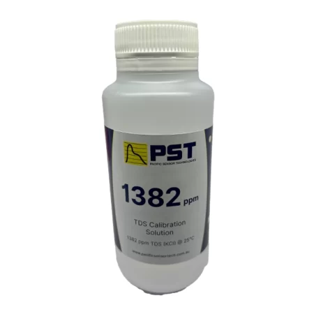1382 ppm TDS Calibration Solution for TDS meter calibration, available in 250ml and 500ml bottles.