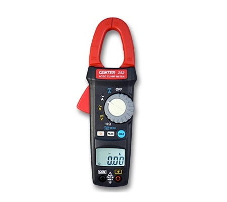 CENTER C252 TRMS AC/DC Clamp Meter with 0.01A High Resolution.