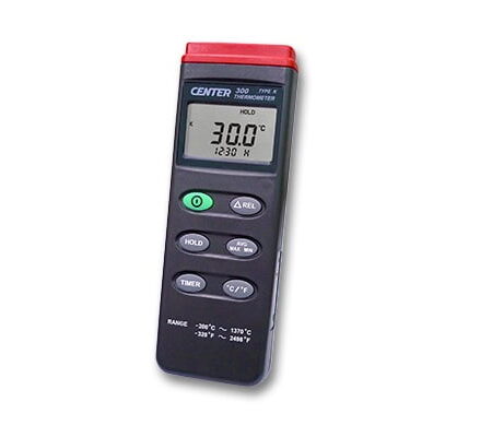 Center C300 Thermocouple thermometer with PC interface accepting K-type thermocouples.