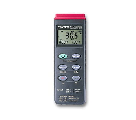 Center C305 Data Logger Thermometer with 0.1°C temperature resolution.