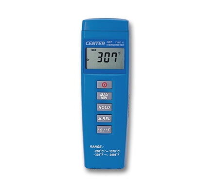 CENTER C307 digital thermometer for k type thermocouples.