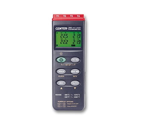 CENTER C309 is a thermocouple thermometer data logger with 4 channels ideal for concrete curing monitoring applications.