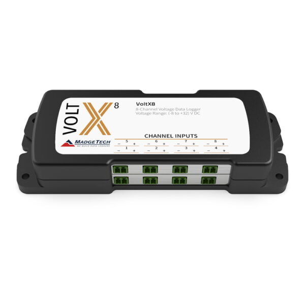 MadgeTech VoltX-8 is a 8 channel DC voltage data logger.