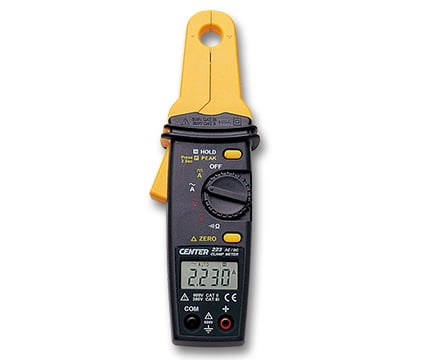 CENTER 223 is a high resolution AC/DC clamp meter with data hold function.