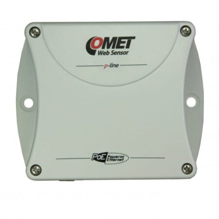 Comet P8611 Ethernet Temperature and Humidity Sensor can measure temperature from -55 °C to +105 °C.