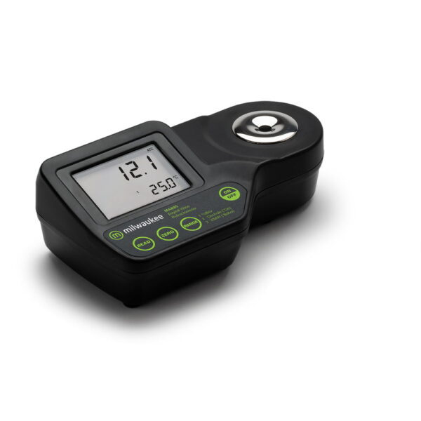The Milwaukee MA885 beer refractometer has a dual level lcd display and automatic temperature compensation.