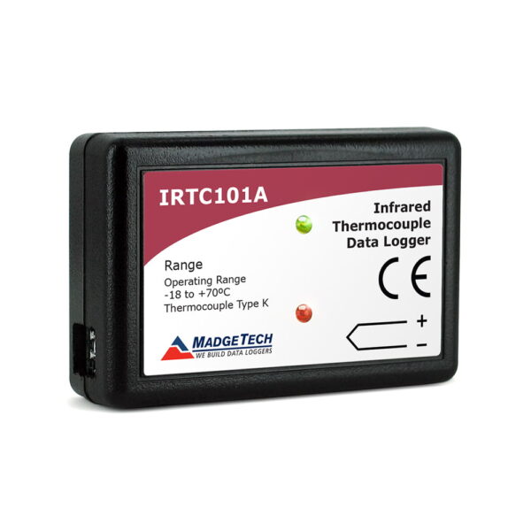 MadgeTech IRTC101A is an infrared, thermocouple-based temperature data logger, measures and records temperatures from 25 ºC to 80 ºC.