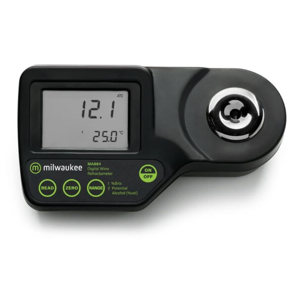 Milwaukee MA884 Digital Brix and Potential Alcohol meter for Wine and Grape Product Measurements.
