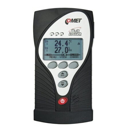 COMET M1140 thermo hygro meter with 4 MiniDIN inputs.