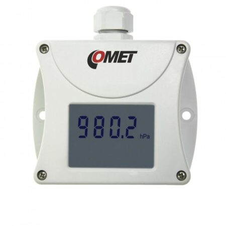 COMET T2114 pressure transmitter 4-20mA output with LCD display for industrial applications.