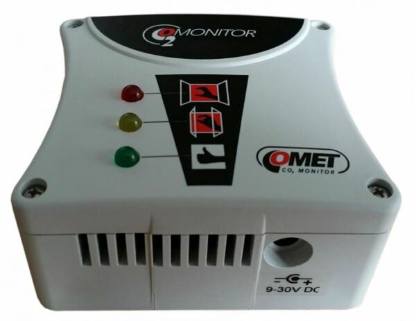 COMET T5000 CO2 monitor has three coloured LEDs give instant information on CO2 concentration in the air.