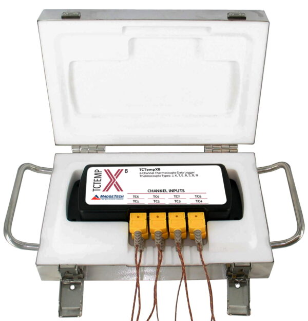 MadgeTech ThermoVaultX oven temperature recorder is available with four or eight thermocouple channels.