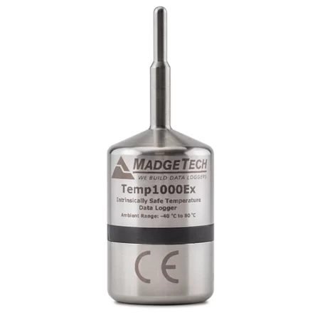 MadgeTech Temp1000Ex Compact temperature data logger with hazardous location certification.