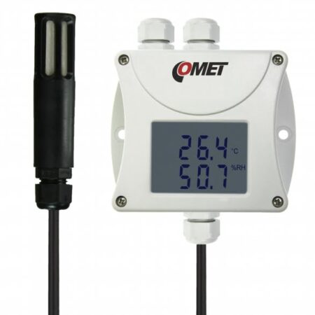 COMET T3419 temperature and humidity transmitter with external probe.