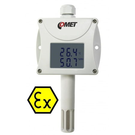 COMET T3110Ex Intrinsically safe humidity and temperature transmitter with 4-20mA output.