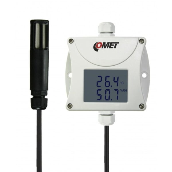 COMET T3319 Industrial temperature and humidity transmitter with RS232 output.