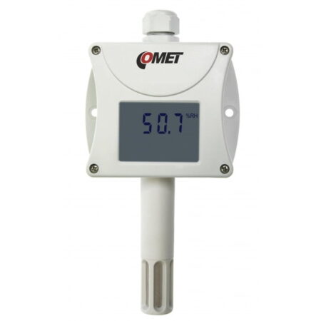 COMET T1110 Relative Humidity Transmitter with 4-20mA output, measuring range 0 to 100 % RH.