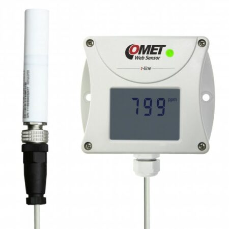 COMET T5541 Carbon dioxide t-line Web sensor with Ethernet interface.