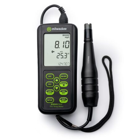 Dissolved oxygen meter Milwaukee MW605 Max for Laboratory and field use.