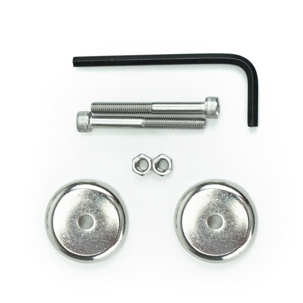 MadgeTech MagMount Kit includes 2 x magnets, 2 x screws with bolts and allen key.