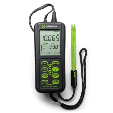 Milwaukee MW106 MAX Waterproof pH/ORP/Temperature Data Logging Portable Meter
