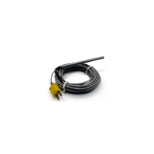 k type thermocouple with 100mm long metal sensor and mini-plug.