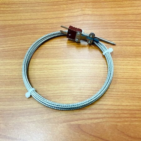 Metal Sheathed type K Thermocouple Assemblies with needle penetrating tip.