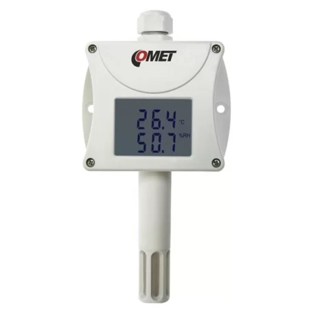 COMET T0210 ambient temperature and relative humidity transmitter with 0-10V output.