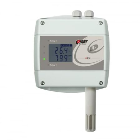 COMET H6520 remote CO2 concentration thermometer hygrometer with Ethernet interface and two relays.