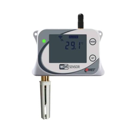 COMET W0710 wifi temperature sensor has a measuring range -30 to +60 °C.