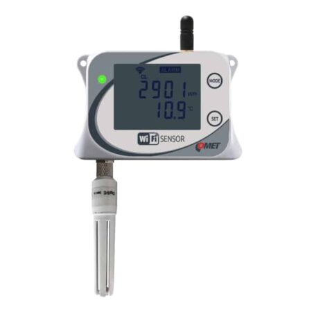COMET W4710 WiFi temperature, relative humidity, CO2 and atmospheric pressure sensor.