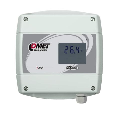 COMET T4611 Ambient Temperature Sensor with PoE, Power over Ethernet.