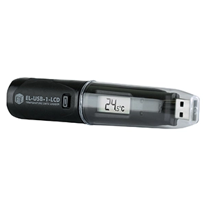 USB Temperature Data Logger EL-USB-1-LCD can measure temperatures from -35 to +80C.