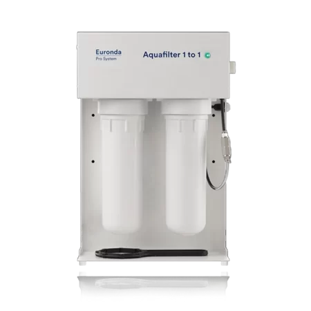 Euronda Aquafilter 1 to 1 is a system that provides a high-quality demineralized water supply for one autoclave at a time.