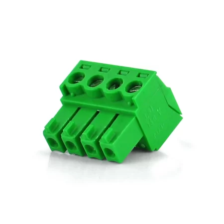 4 position pluggable terminal block side view, suitable for MadgeTech data loggers.