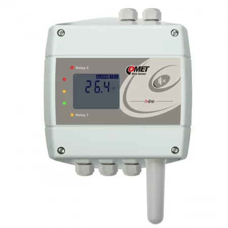 COMET H0530 thermometer with Ethernet interface and relays.
