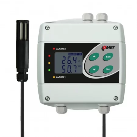 COMET H3061 temperature and humidity regulator with 230Vac/8A relays.