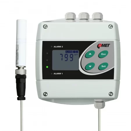 COMET H5021 CO2 concentration transmitter with two relay outputs.