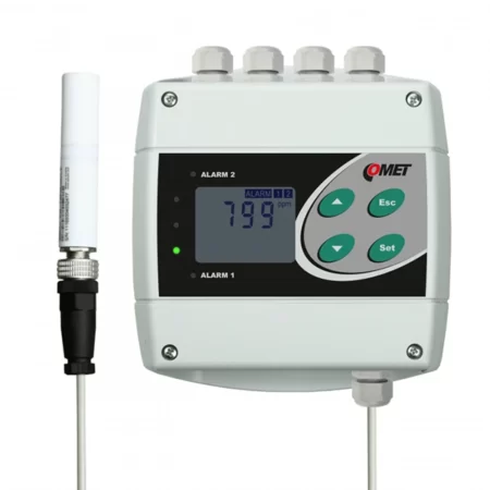 COMET H5321 CO2 level transmitter with two output relays.